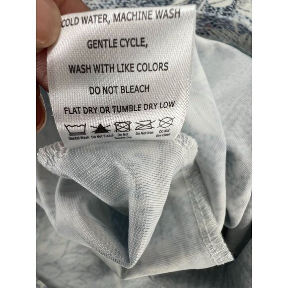 Lily By Firmiana Women Size Large Boho Floral-Print V-Neck Short Sleeve Top - Picture 5 of 9